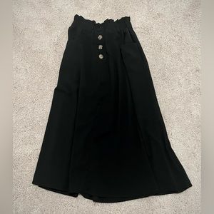 MIDI Paper Bag Waist Skirt